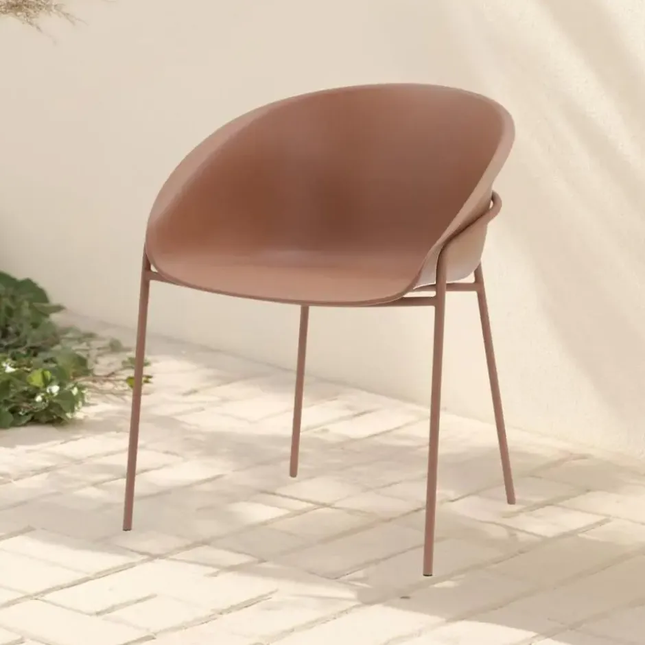 DS4U - Ella kunststof tuinstoel - terracotta