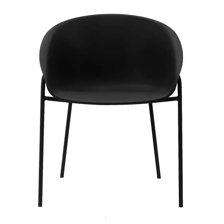 DS4U - Ella kunststof tuinstoel - zwart