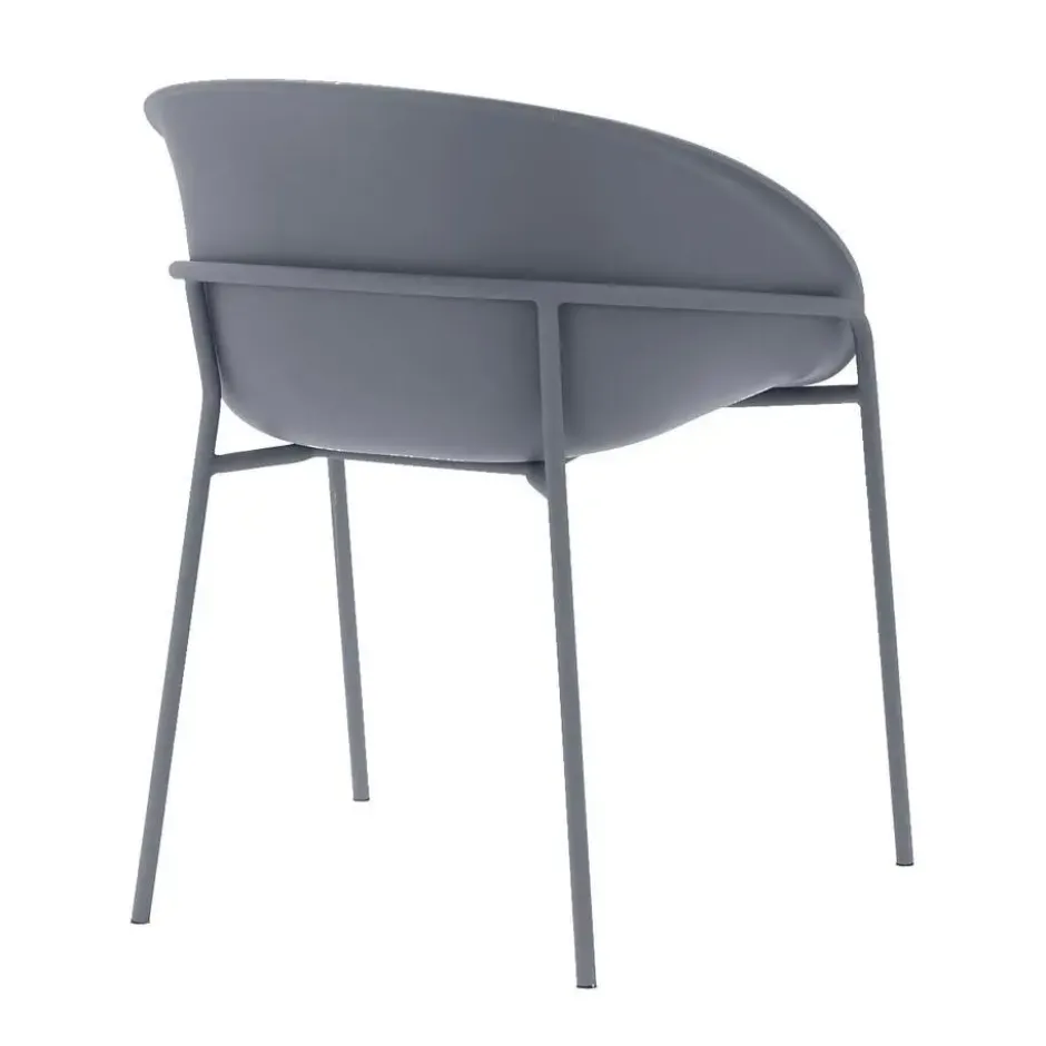 DS4U - Ella kunststof tuinstoel - grijs