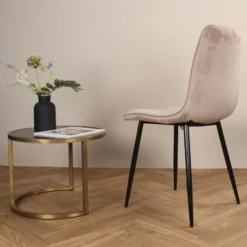 DS4U - Gaby eetkamerstoel velvet champagne