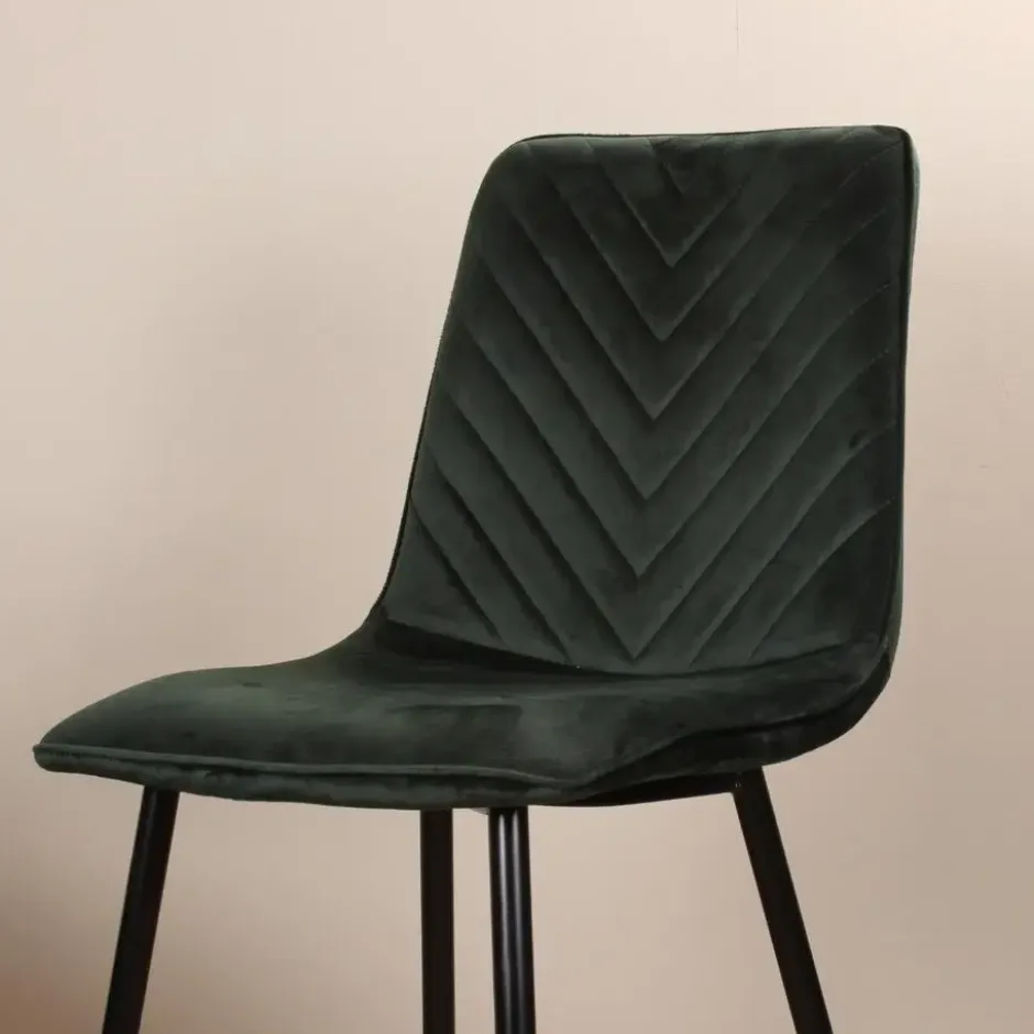 DS4U - Gaby eetkamerstoel velvet groen