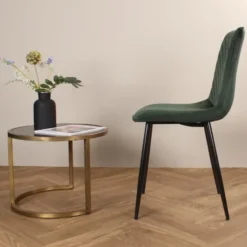 DS4U - Gaby eetkamerstoel velvet groen