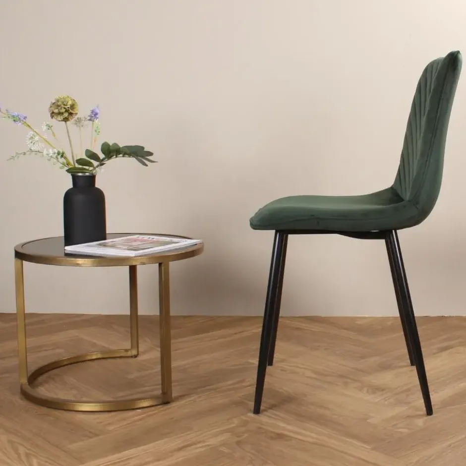 DS4U - Gaby eetkamerstoel velvet groen