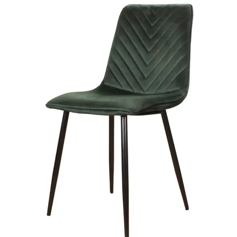 DS4U - Gaby eetkamerstoel velvet groen