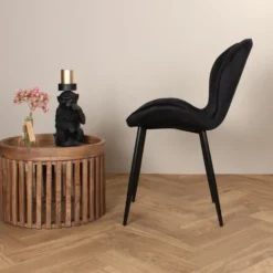 DS4U - Giulia eetkamerstoel velvet zwart