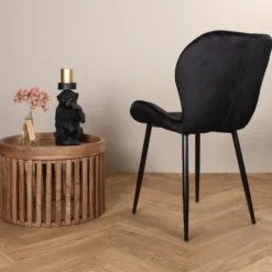 DS4U - Giulia eetkamerstoel velvet zwart