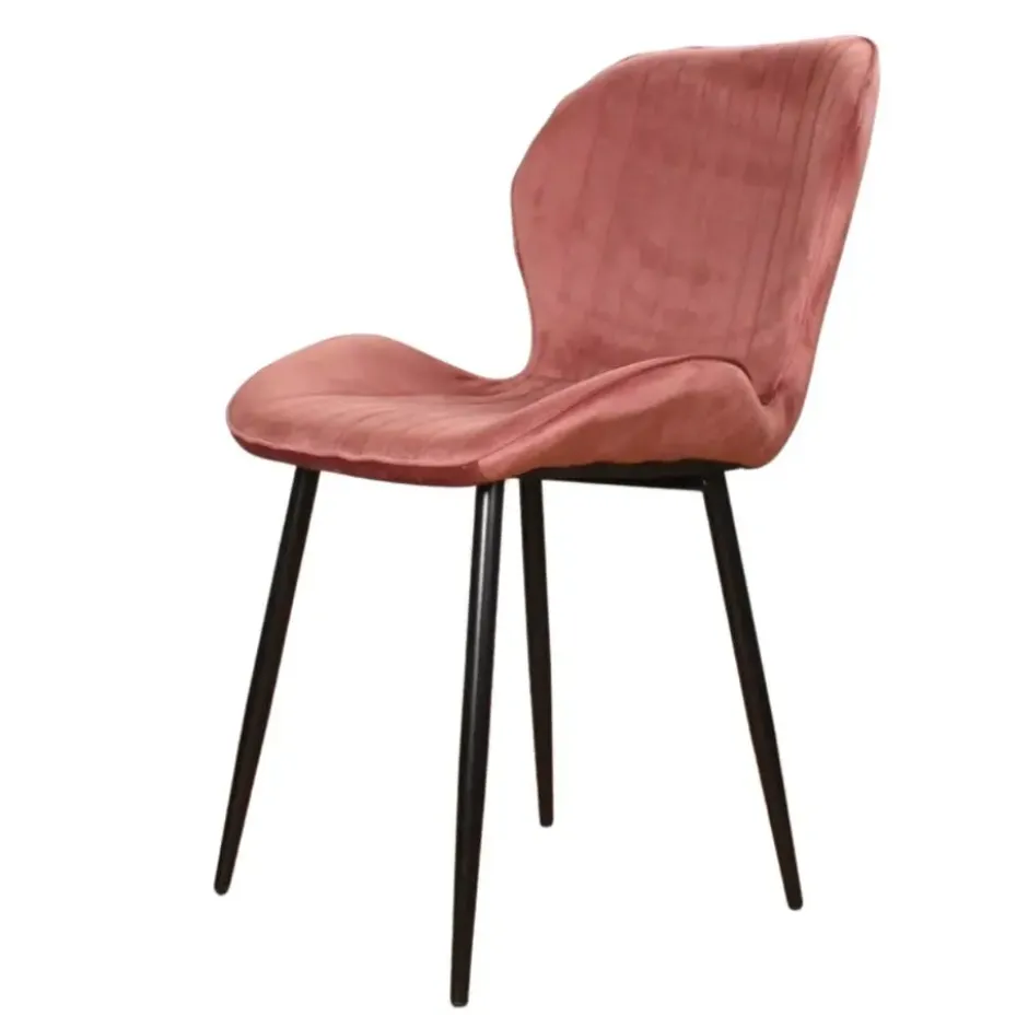 DS4U - Giulia eetkamerstoel velvet roze
