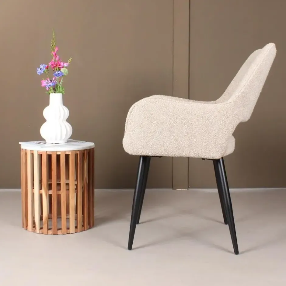 DS4U - Lenon eetkamerstoel boucle 2.0 - beige
