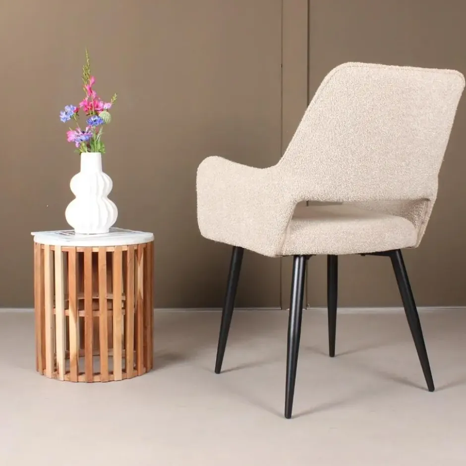 DS4U - Lenon eetkamerstoel boucle 2.0 - beige