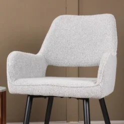 DS4U - Lenon eetkamerstoel boucle 2.0 - grijs
