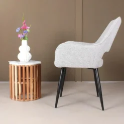 DS4U - Lenon eetkamerstoel boucle 2.0 - grijs