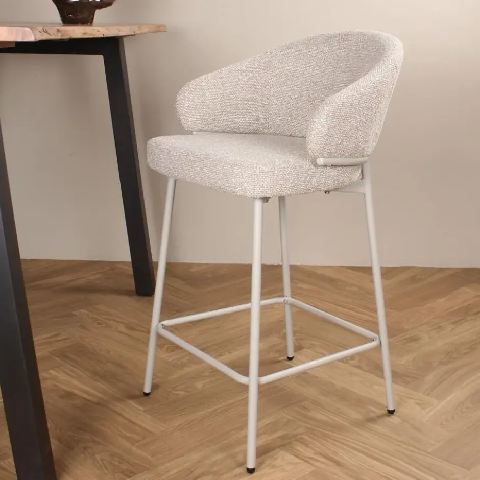 DS4U - Sofia barkruk 65 cm - champagne met beige poot