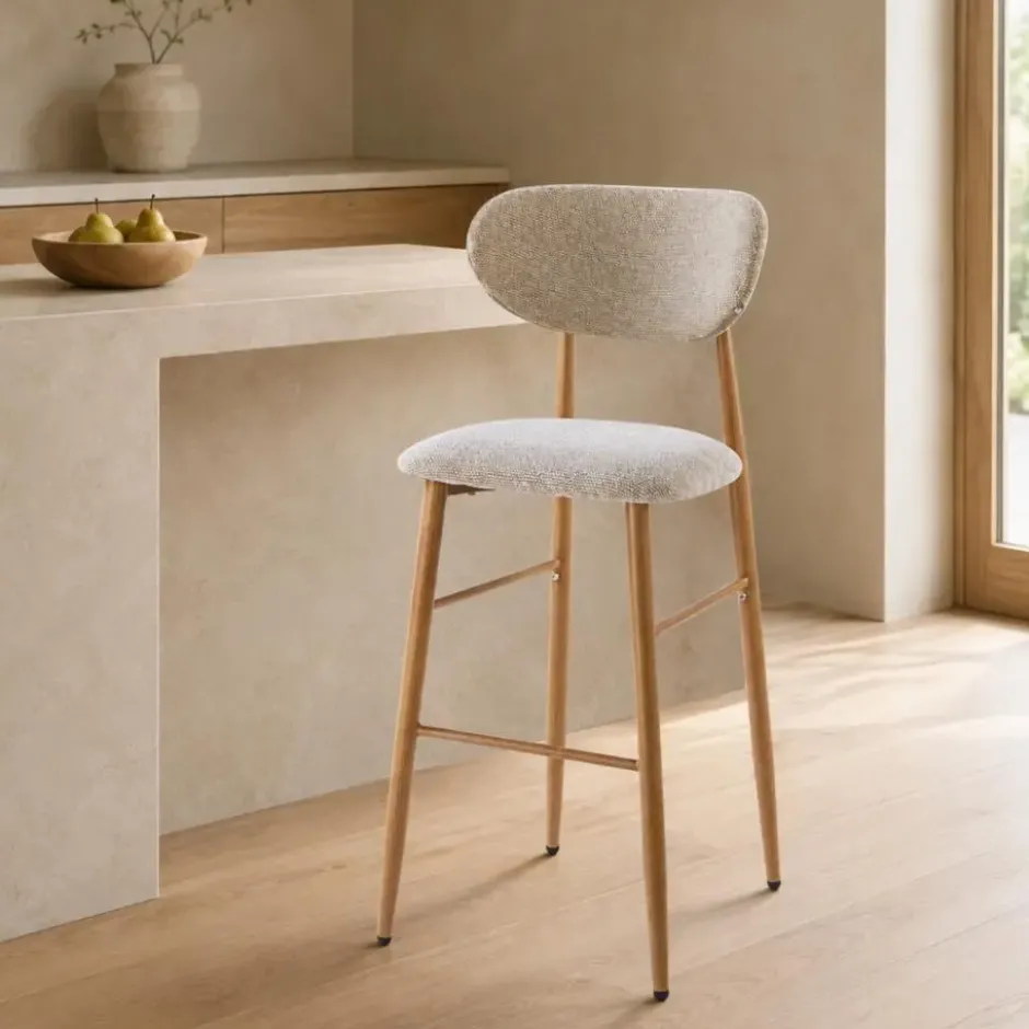 DS4U - Sumi barkruk 75 cm beige - naturel poot
