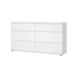 Dubbele Ladekast Wit - 150x40x85cm - Nova