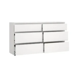 Dubbele Ladekast Wit - 150x40x85cm - Nova