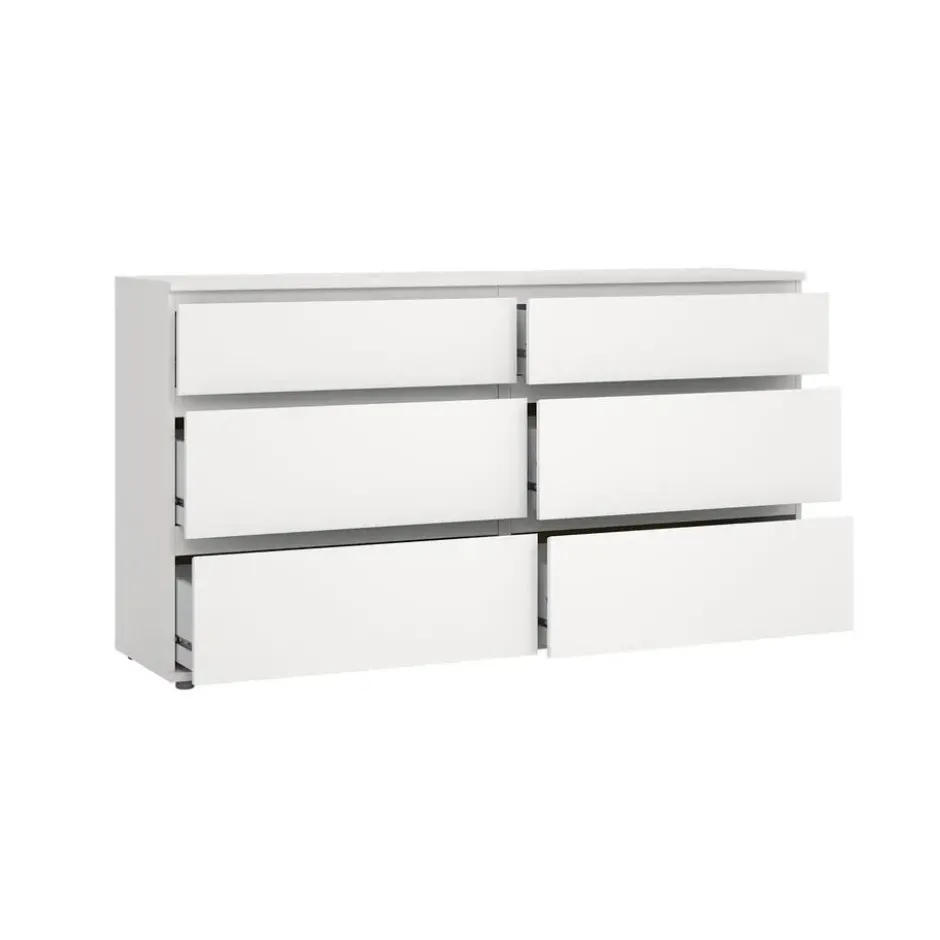 Dubbele Ladekast Wit - 150x40x85cm - Nova