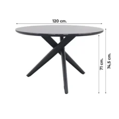 Dublin ronde tuintafel Ø120 cm. - Antraciet