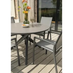 Dublin ronde tuintafel Ø120 cm. - Antraciet