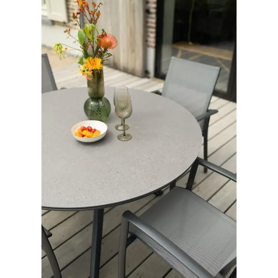 Dublin ronde tuintafel Ø120 cm. - Antraciet