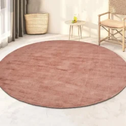 Dutch Lifestyle - Viscose - Vloerkleed - 195cm rond - Rood