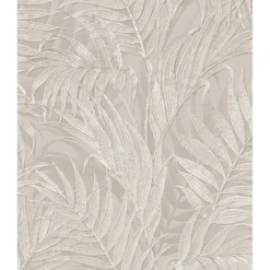 Dutch Wallcoverings - Grace Tropical palm leaf mink - GR322103