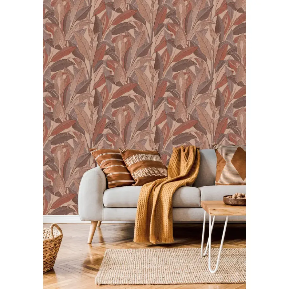 Dutch Wallcoverings Vliesbehang Renaissance leaves - rust - 10,05m x 53cm