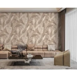 Dutch Wallcoverings Vliesbehang Renaissance leaves - taupe - 10,05m x 53cm