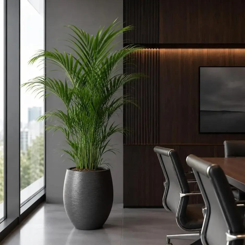 EDA Bloempot / plantenpot Graphit - antraciet - D50 x H60 cm
