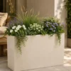 EDA Bloempot / plantenpot Volcano - creme wit - 79 x 30 x 60 cm