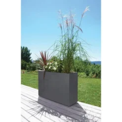 EDA Bloempot / plantenpot Volcano - antraciet - 79 x 30 x 60 cm