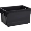 EDA Opbergkrat 20L - zwart - kunststof - 39x29x23cm - stapelbaar
