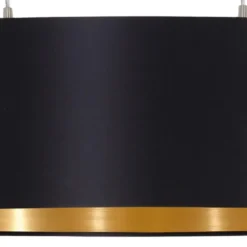 EDI lightMaserlo-Hanglamp-2Lichts-78cm- Zwart,Goud
