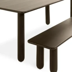 Eetbank Rondo - 200cm Donkerbruin