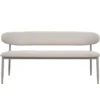 Eetkamerbank Beige/Beige - 160x55x77cm - Alexia