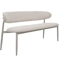 Eetkamerbank Beige/Beige - 200x55x77cm - Alexia
