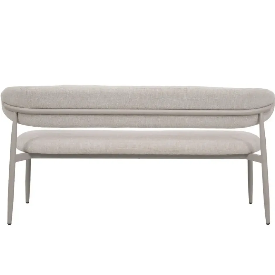 Eetkamerbank Beige/Beige - 180x55x77cm - Alexia