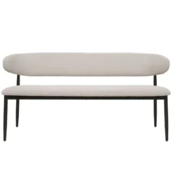 Eetkamerbank Beige/Brons - 200x55x77cm - Alexia