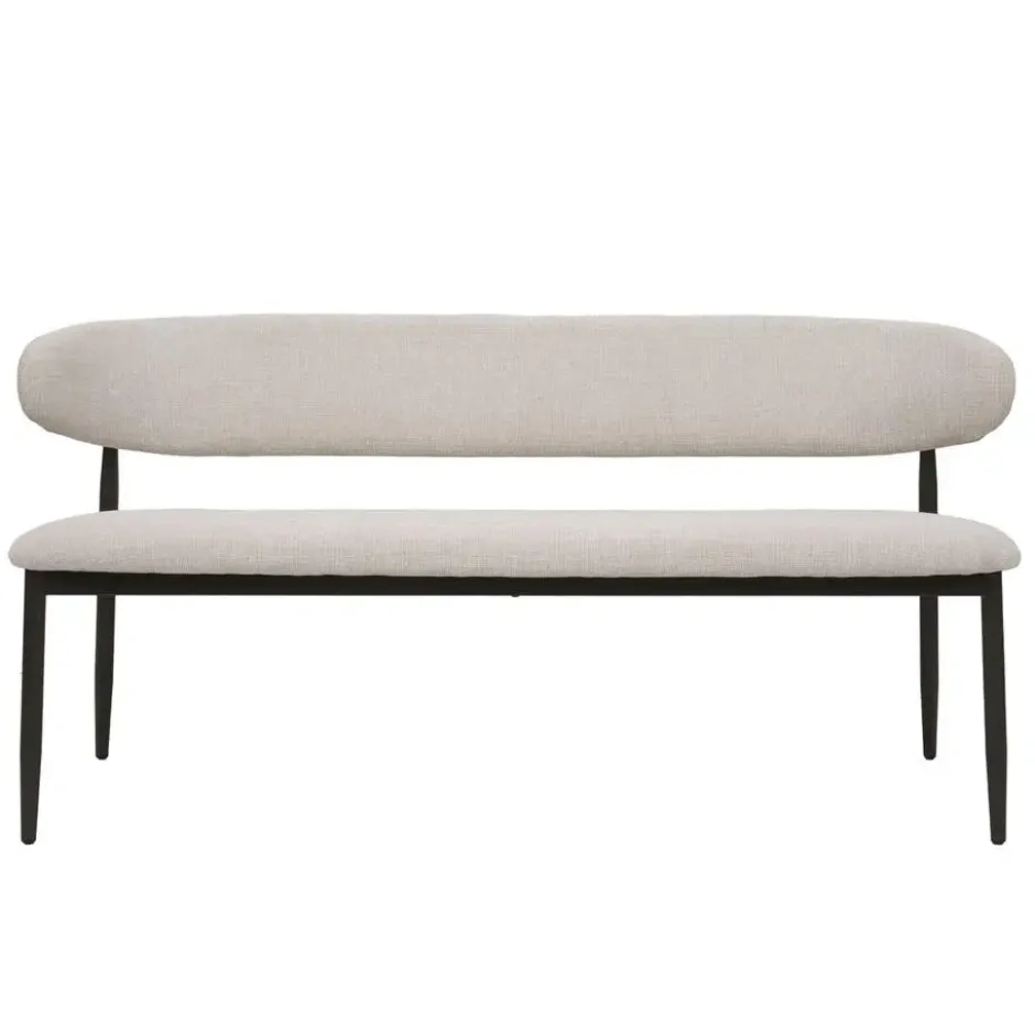 Eetkamerbank Beige/Brons - 180x55x77cm - Alexia