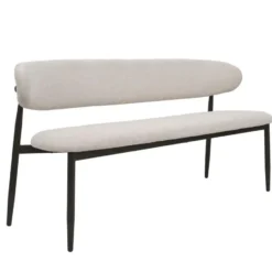 Eetkamerbank Beige/Brons - 160x55x77cm - Alexia