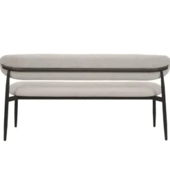 Eetkamerbank Beige/Brons - 160x55x77cm - Alexia