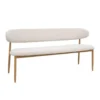 Eetkamerbank - Beige/Naturel - 200x55x77cm - Alexia