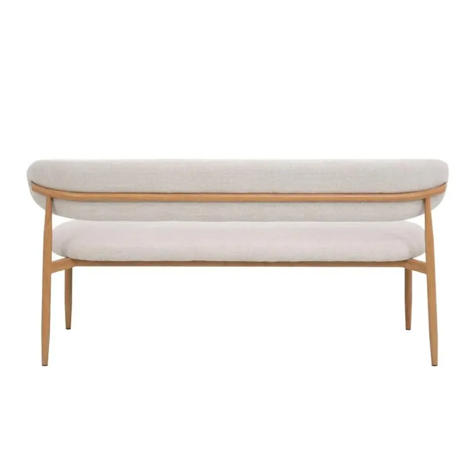 Eetkamerbank Beige/Naturel - Zithoogte 47cm - 160x55x77cm - Alexia