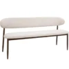 Eetkamerbank - Beige/Walnoot - 180x55x77cm - Alexia