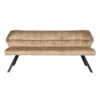 Eetkamerbank Champagne Velvet - Metalen Onderstel