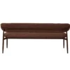 Eetkamerbank Stof - Rood/Walnoot - 160cm - Alexia
