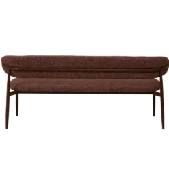 Eetkamerbank Stof - Rood/Walnoot - 160cm - Alexia