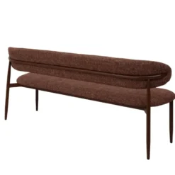 Eetkamerbank Stof - Rood/Walnoot - 160cm - Alexia