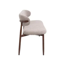 Eetkamerbank - Taupe/Walnoot - 180x55x77cm - Alexia
