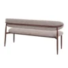 Eetkamerbank - Taupe/Walnoot - 160x55x77cm - Alexia