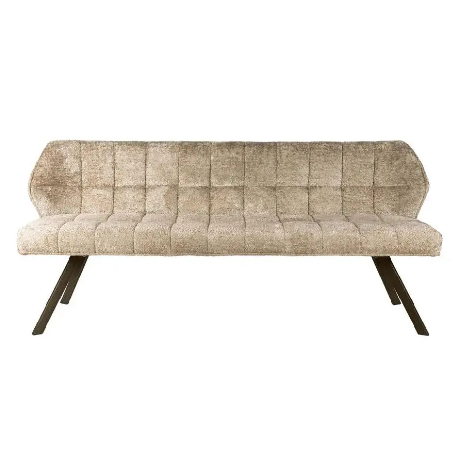 Eetkamerbank Zand/Bruin - 180x60x80cm - Raster